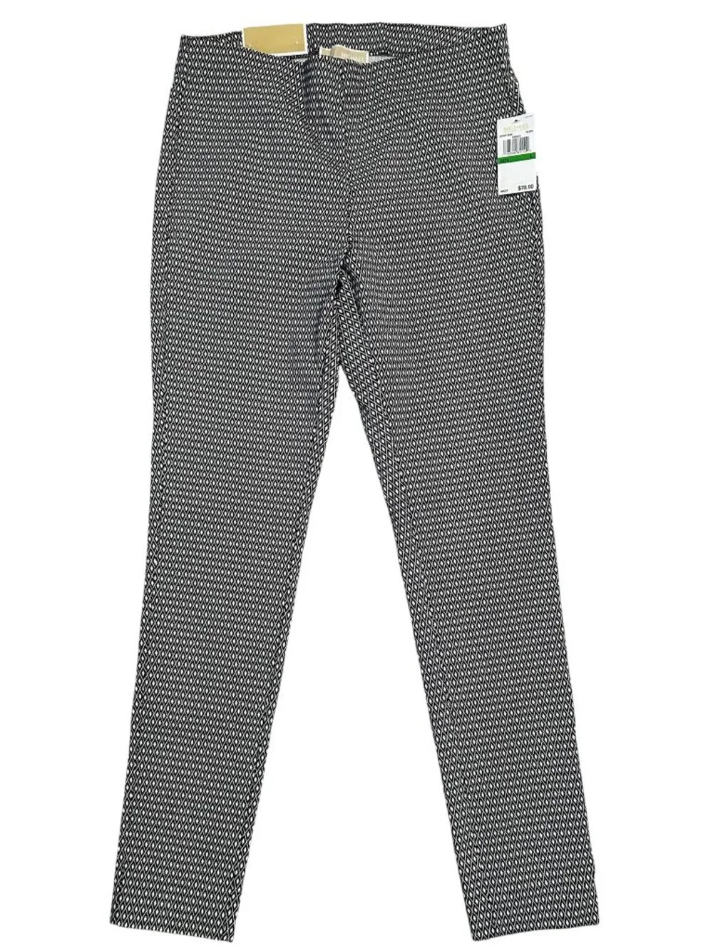 Michael Kors Women's Black White Pull On Super Skinny Ankle Pants Size Large New